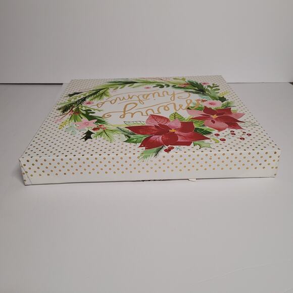 Square "Merry Christmas" Poinsettia Wreath Sign - Picture 11 of 14